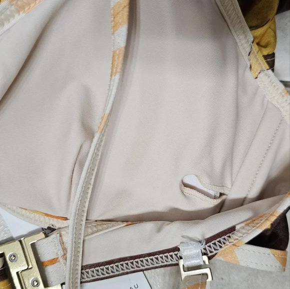 JETS Australia Swimsuit Set High Waist Bottom Padded Bikini Tropical Latt size 6 - Picture 7 of 9